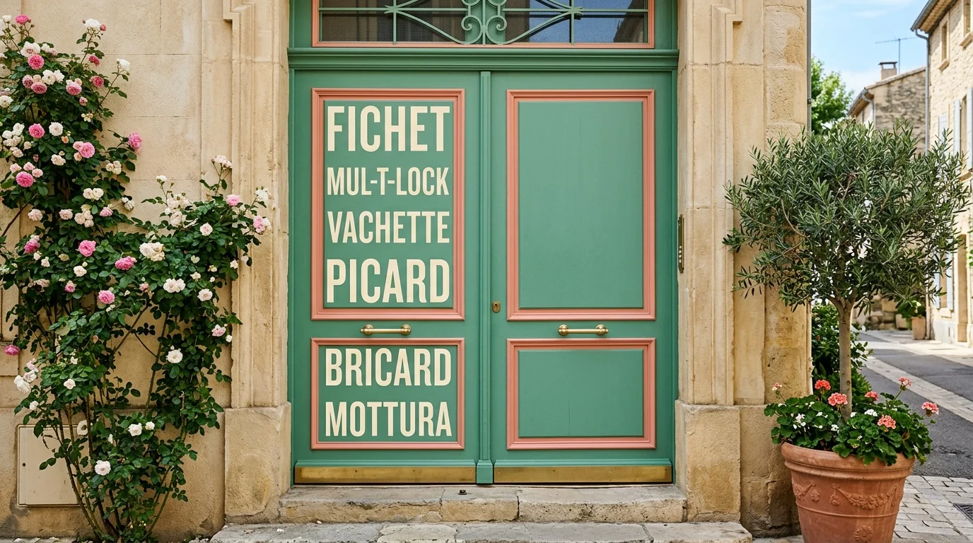 Installateur agréé · double-porte avec plaque des marques posées